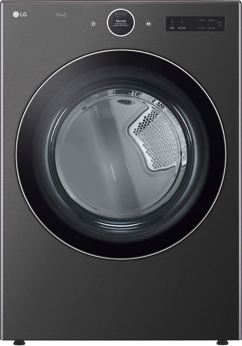 7.4 cu. ft. Smart Electric Dryer with TurboSteam and AI Sensor in Black Steel