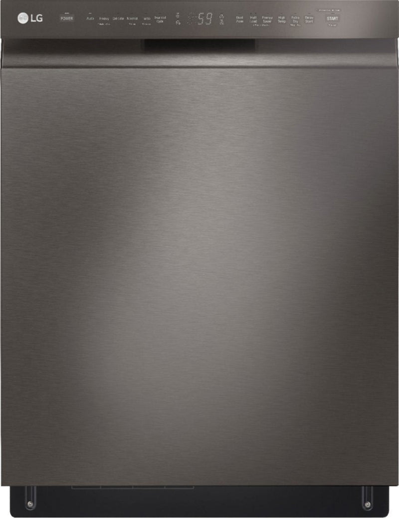 LG 24 in. Front Control Dishwasher in PrintProof Black Stainless Steel