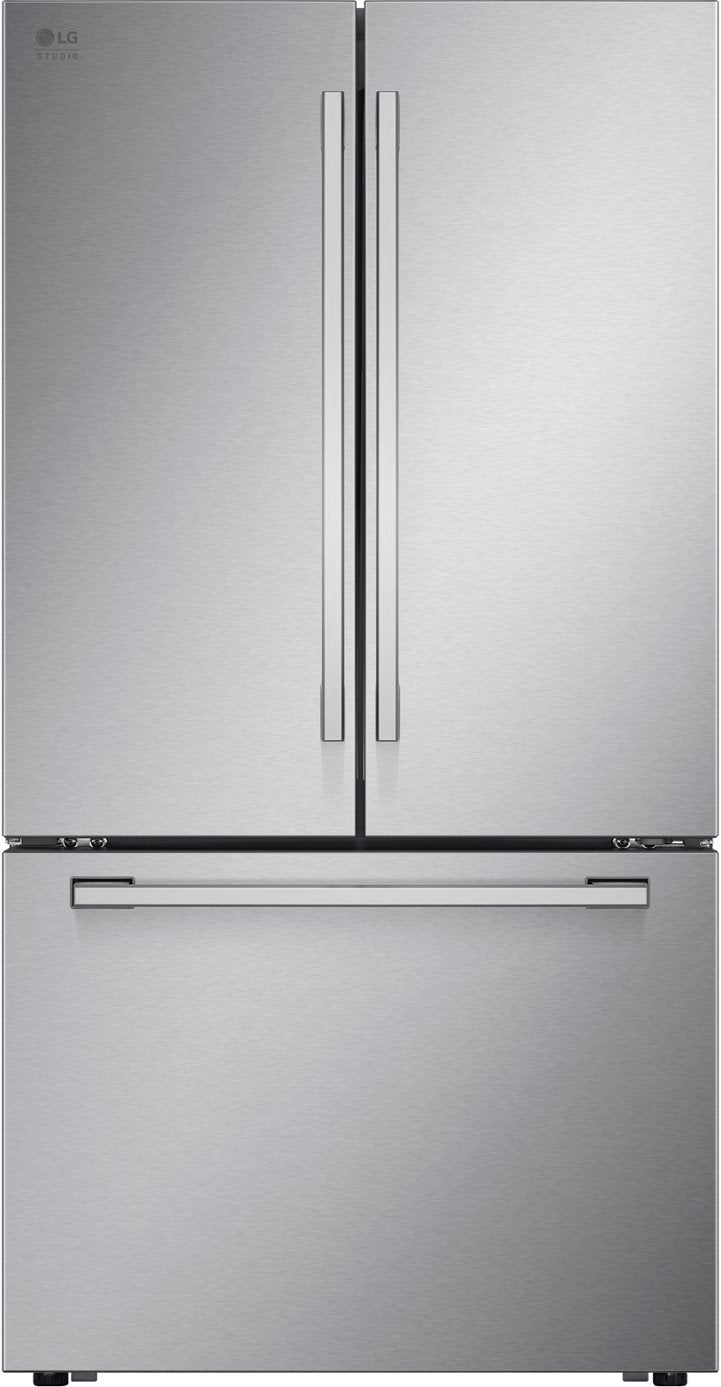 LG STUDIO 26.5 cu. ft. Counter Depth 3-Door French Door Refrigerator with Water and Ice in PrintProof Stainless Steel