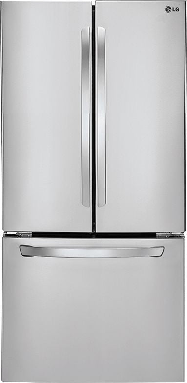 LG - 21.6 Cu. Ft. French Door Refrigerator - Stainless steel