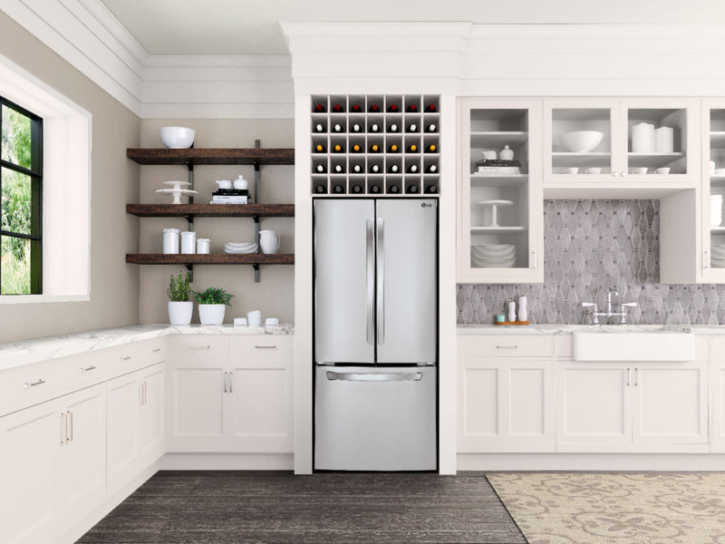 LG - 21.6 Cu. Ft. French Door Refrigerator - Stainless steel