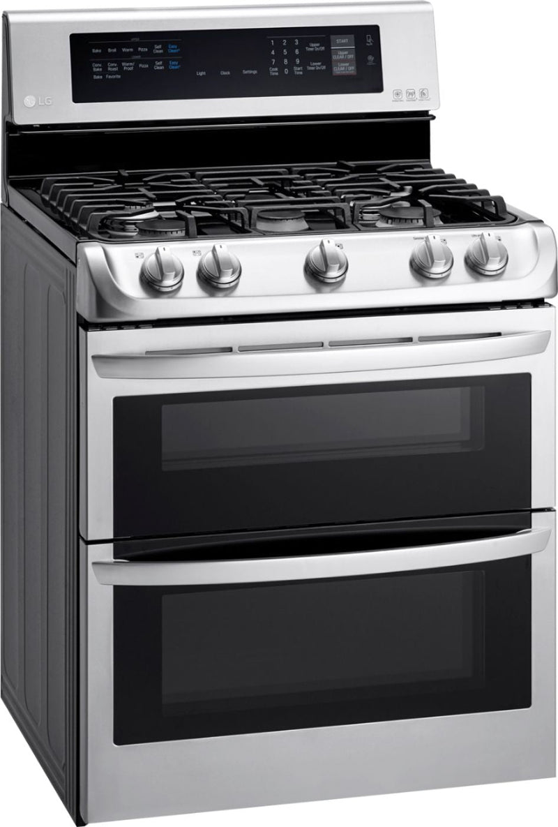 6.9 Cu. Ft. Self-Cleaning Freestanding Double Oven Gas Range with ProBake Convection - Stainless steel