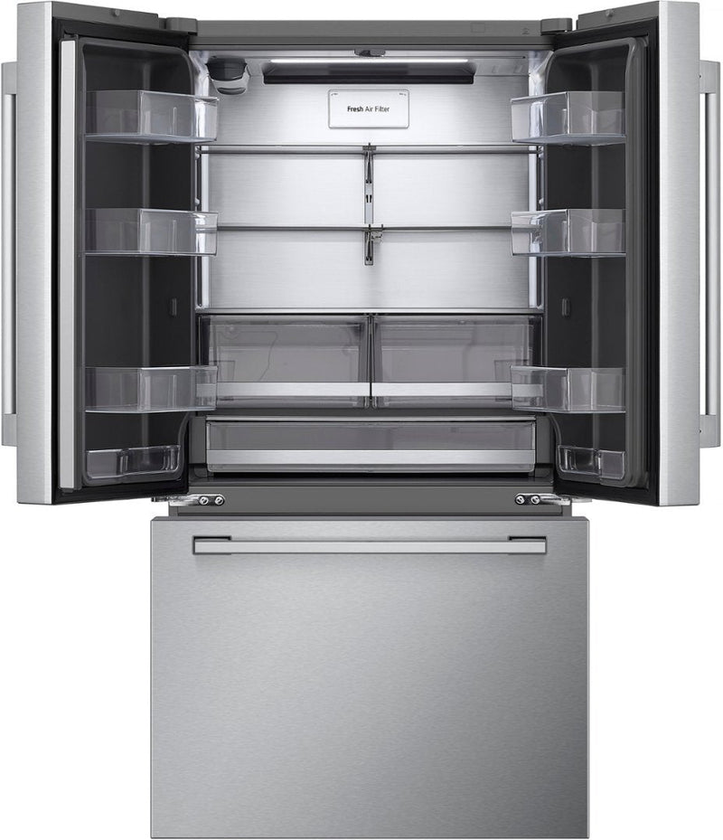 LG STUDIO 26.5 cu. ft. Counter Depth 3-Door French Door Refrigerator with Water and Ice in PrintProof Stainless Steel