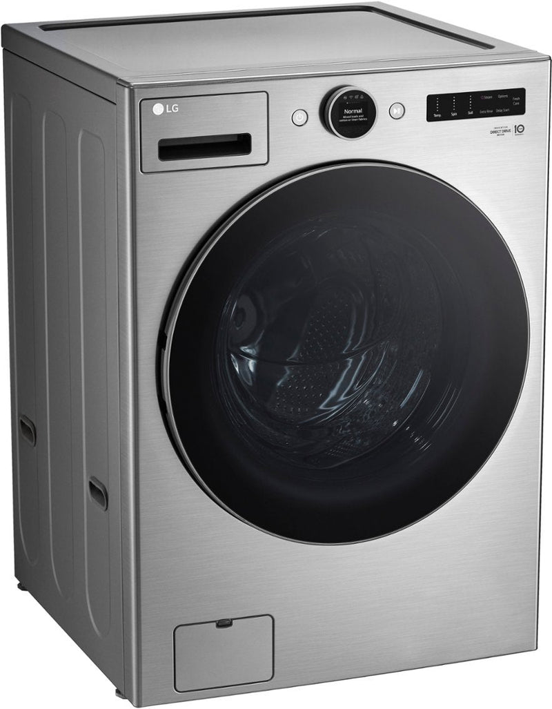 LG 4.5 cu. ft. Stackable SMART Front Load Washer in Graphite Steel with TurboWash 360 and Allergiene Steam Cleaning