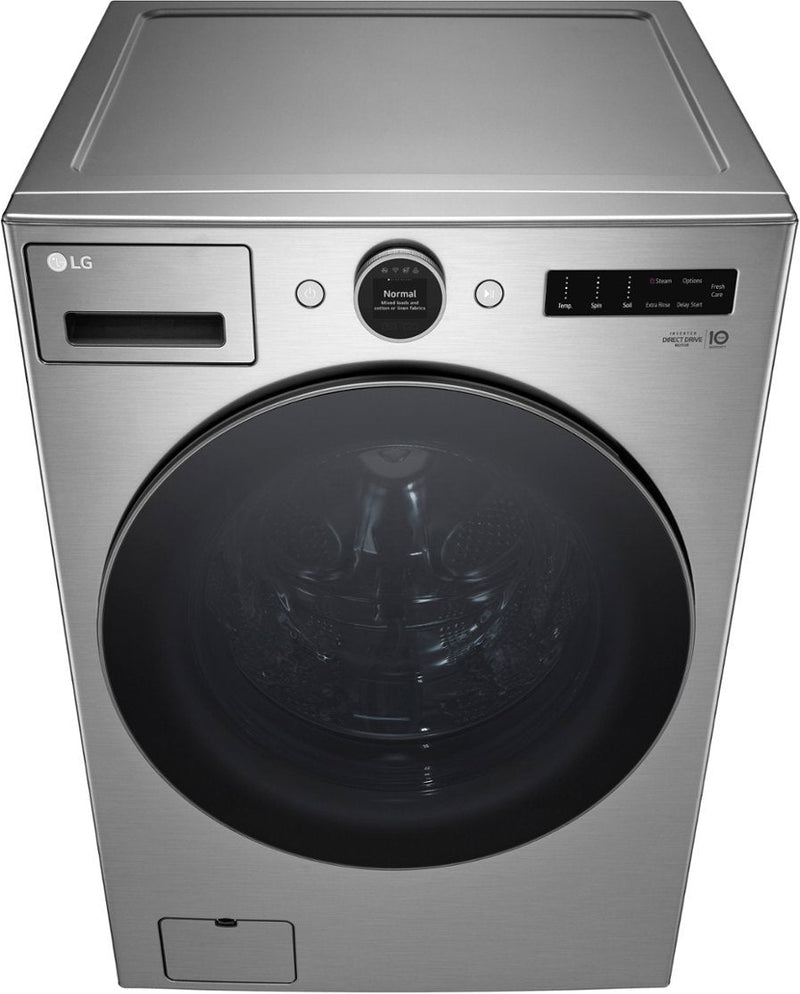 LG 4.5 cu. ft. Stackable SMART Front Load Washer in Graphite Steel with TurboWash 360 and Allergiene Steam Cleaning