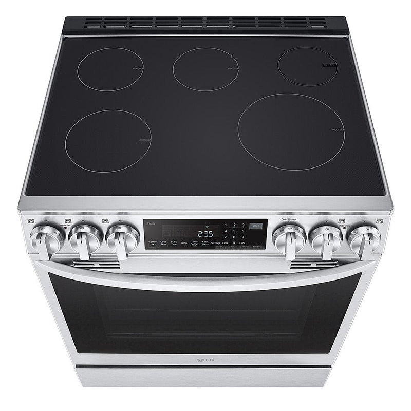 LG 6.3 cu.ft. Smart Induction Slide-in Range with ProBake Convection, Air Fry & Air Sous Vide in PrintProof Stainless Steel