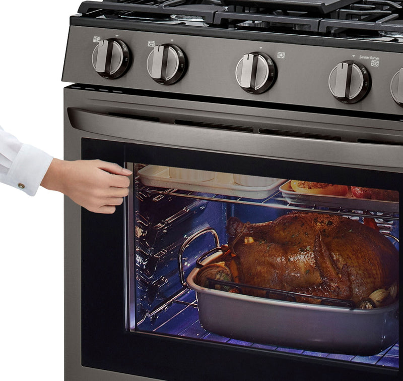 5.8 Cu. Ft. Smart Freestanding Gas True Convection Range with EasyClean, WideView Window and AirFry