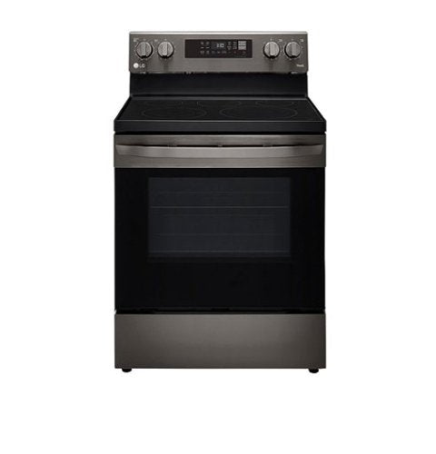 6.3 Cu. Ft. Smart Freestanding Electric Convection Range with EasyClean, Air Fry and InstaView - Black Stainless steel