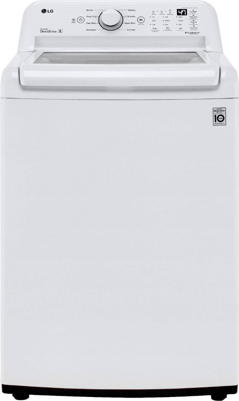 LG - 4.3 Cu. Ft. High-Efficiency Smart Top Load Washer with TurboDrum Technology - White