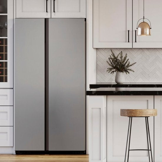 Samsung - BESPOKE Side-by-Side Smart Refrigerator with Beverage Center