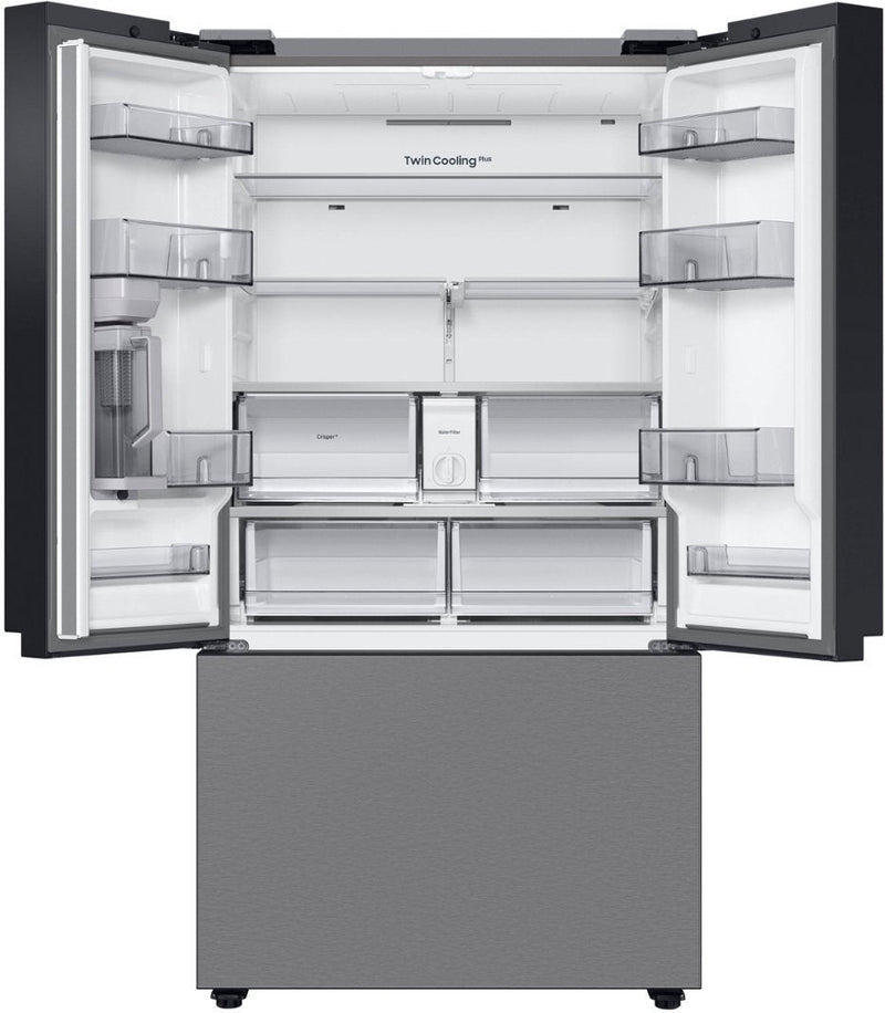 Samsung Bespoke 24 cu. ft. Stainless Steel Counter Depth French Door Smart Refrigerator with Autofill Water Pitcher