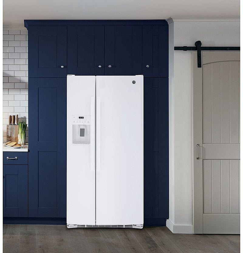 GE - 23.0 Cu. Ft. Side-By-Side Refrigerator