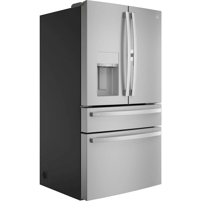 GE Profile - 27.9 Cu. Ft. 4-Door French Door Smart Refrigerator with Door-In-Door - Stainless steel