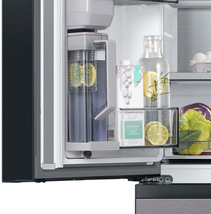 Samsung - Bespoke 23 cu. ft. 4-Door French Door Smart Refrigerator with AutoFill Pitcher in Stainless Steel, Counter Depth