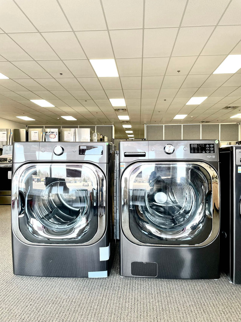 9.0 Cu. Ft. Stackable Smart Electric Dryer with Steam and Built-In Intelligence - Black steel