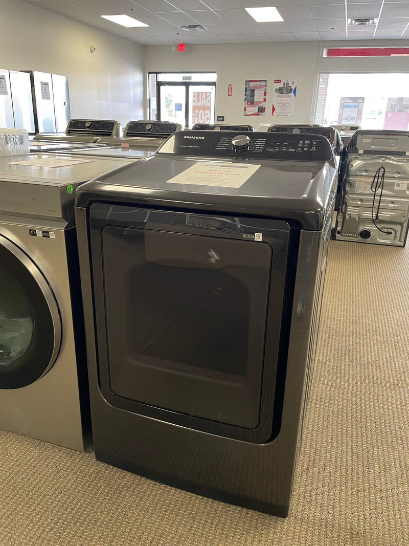 Samsung 7.4 Cu. Ft. Electric Dryer with Steam and Sensor Dry - Black Stainless Steel