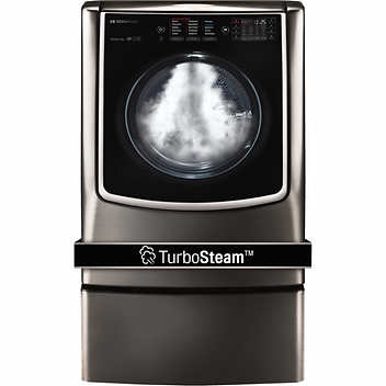 LG SIGNATURE 5.8 cu. ft. Mega Capacity Front Load Washer and 9.0 cu. ft. ELECTRIC Dryer with TurboSteam