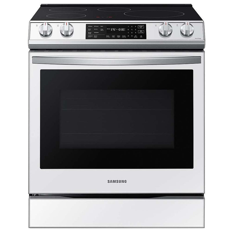 Samsung Bespoke 30-in Smart Slide In Induction Range with Self-cleaning, Air Fry Convection, and Steam Cleaning