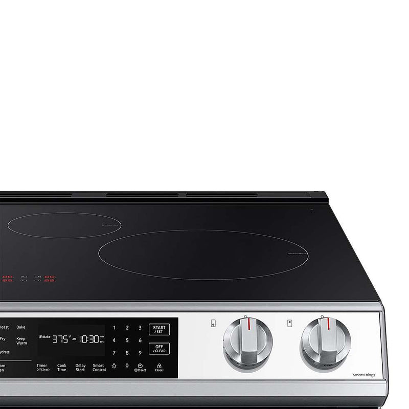 Samsung Bespoke 30-in Smart Slide In Induction Range with Self-cleaning, Air Fry Convection, and Steam Cleaning